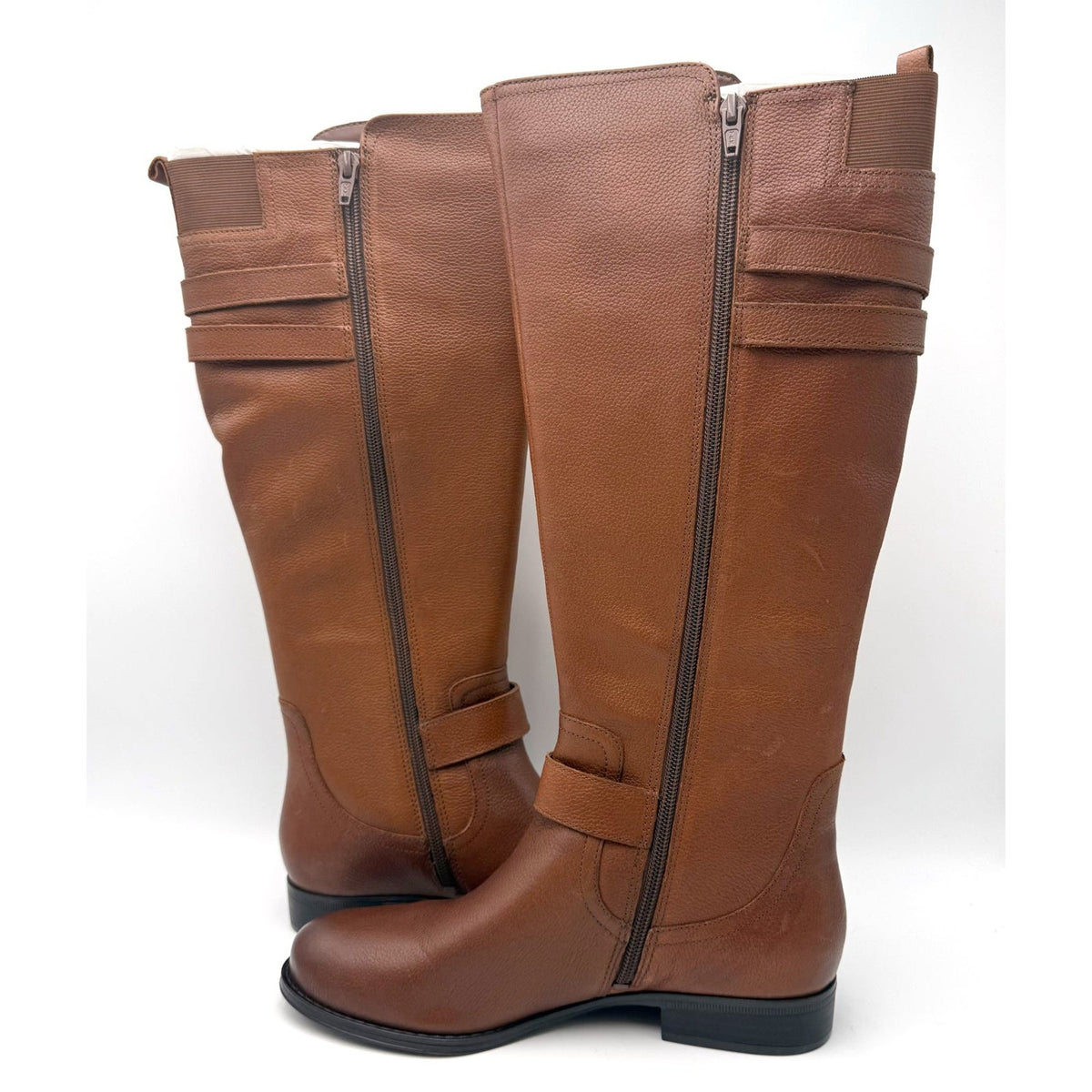 Naturalizer Womens Jessie Knee High Riding Boots Size 7 EU 37 Cinnamon Brown NIB