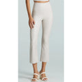 COMMANDO Women's Faux Leather Crop Flare Legging XL Cream Porcelain NWT