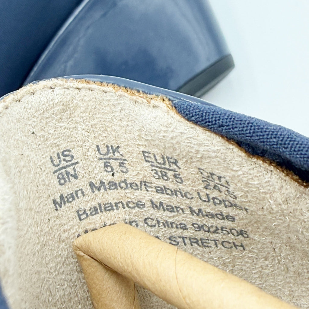 LifeStride Womens Juliana Wedge Pumps Size 8 Narrow EU 38.5 Navy Blue NIB