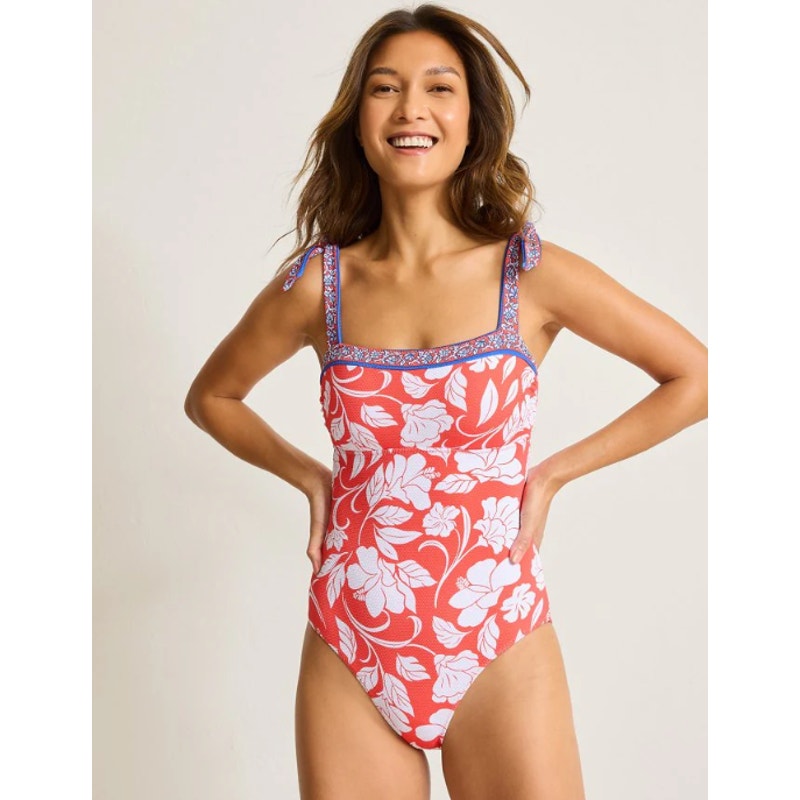 TOMMY BAHAMA Island Cays Fiori One Piece Swimsuit Size 8 Pink White Floral NWT