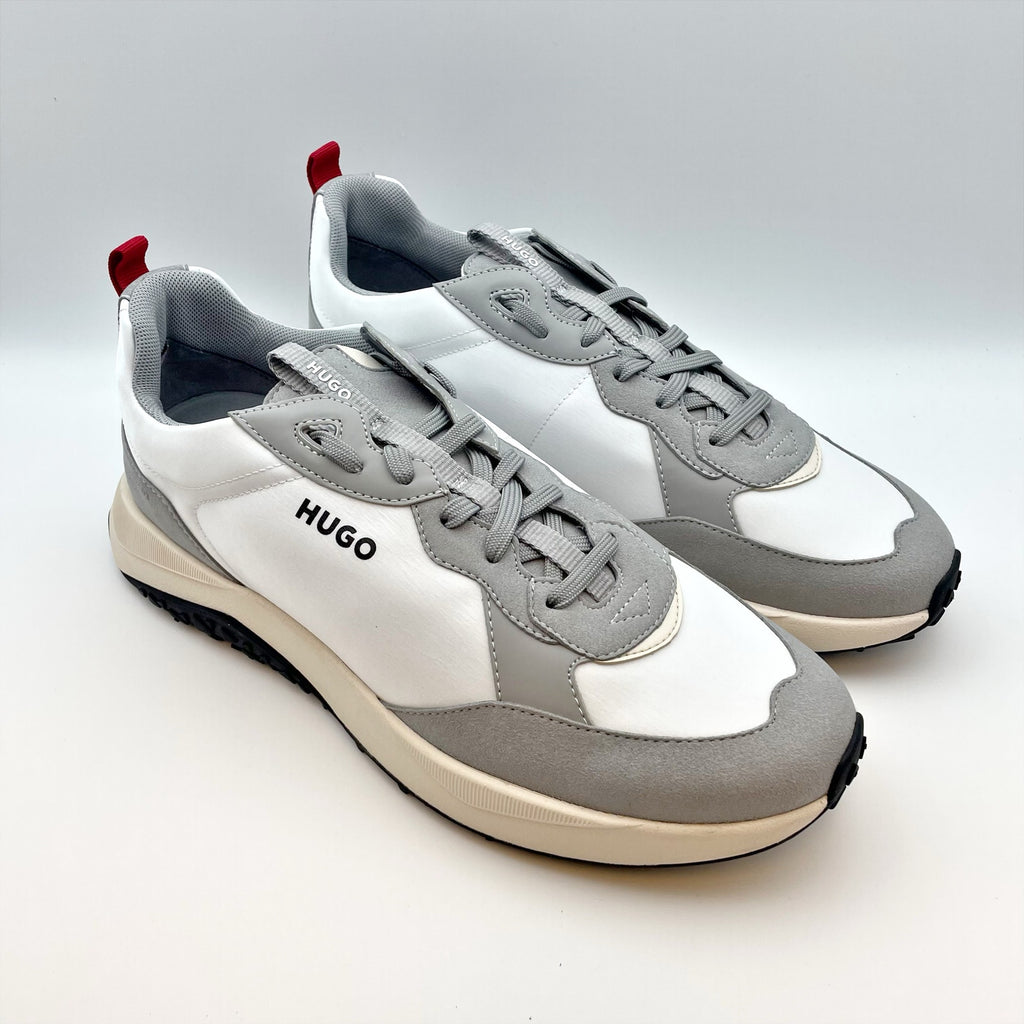 HUGO Mens Kane Runner Casual Sneakers Size 11 EU 44 White Hugo Boss NIB