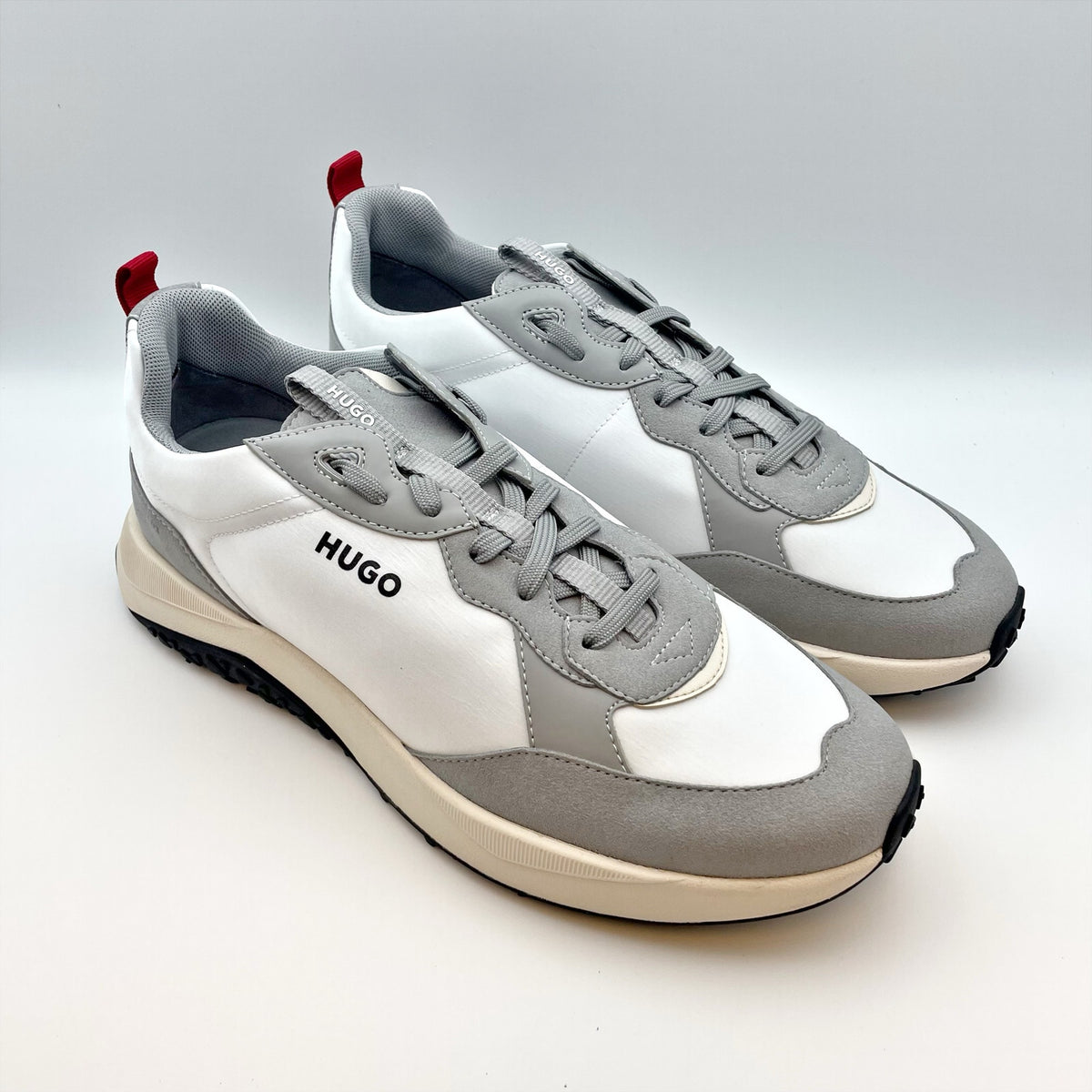 HUGO Mens Kane Runner Casual Sneakers Size 11 EU 44 White Hugo Boss NIB