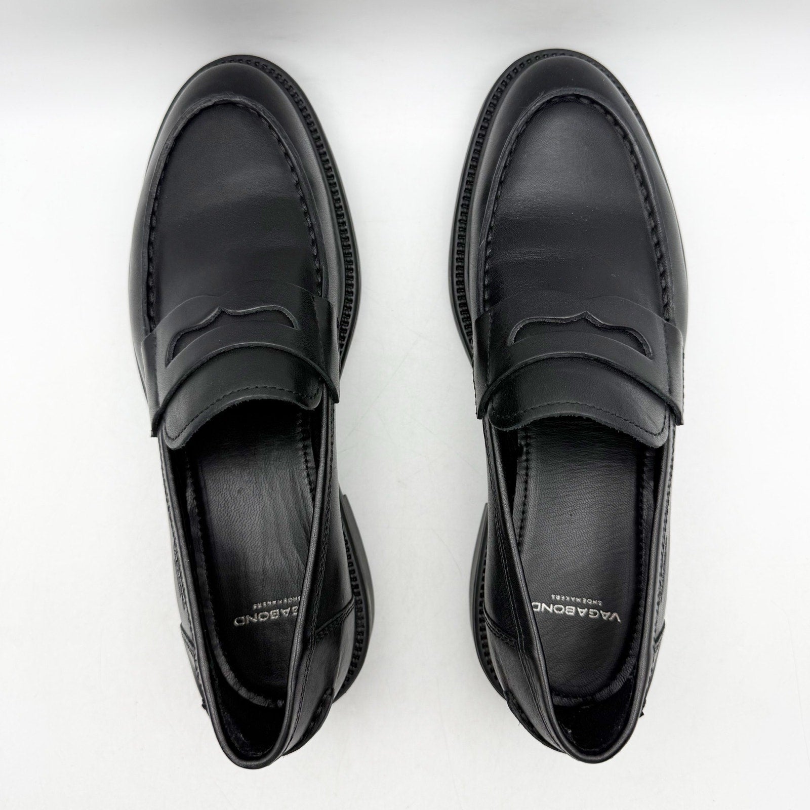 Vagabond Shoemakers Womens Alex Loafers EU 39 US 9 Black Leather NIB