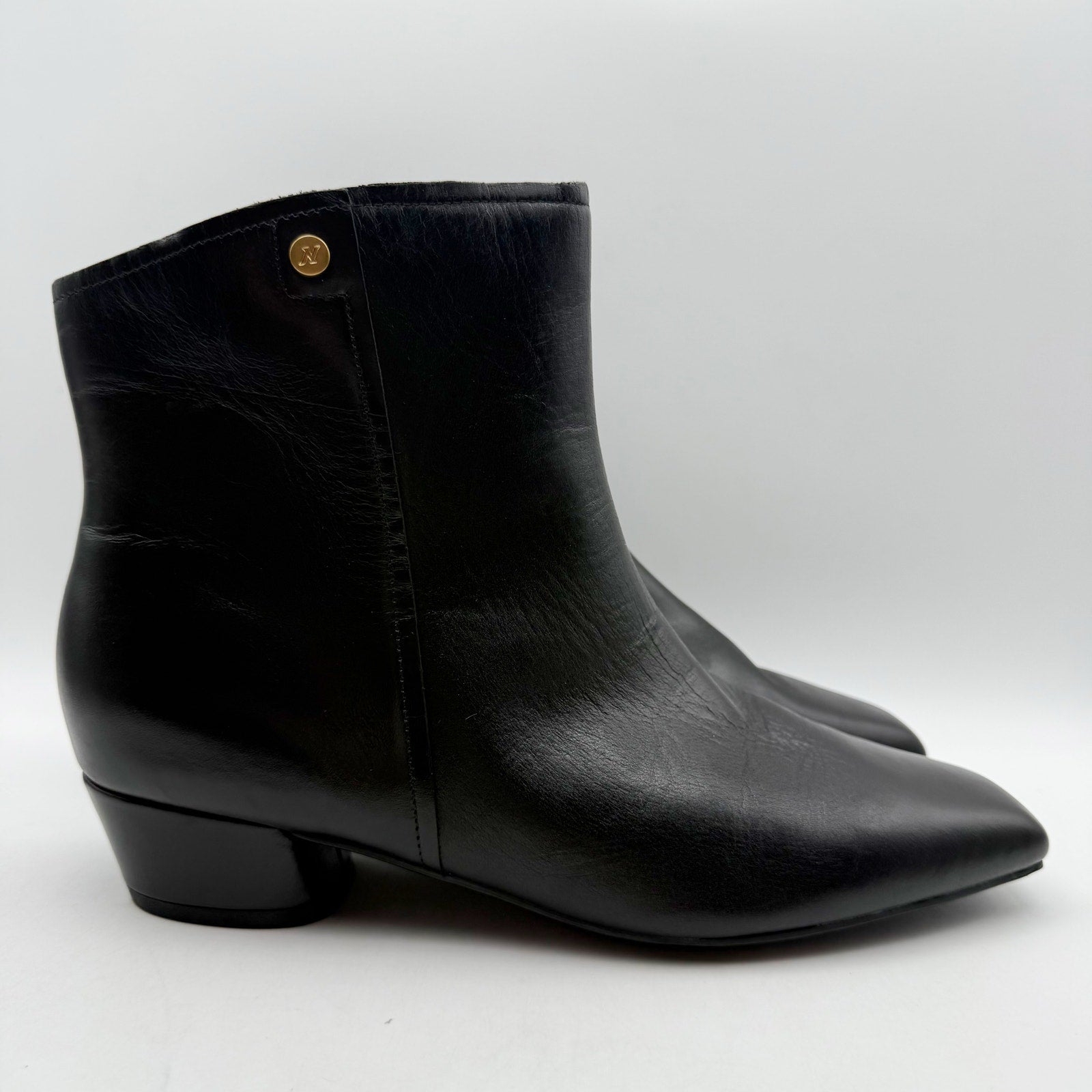 Naturalizer Womens Raffee Ankle Boots US 11 M EU 42 Black Leather Booties NWOB
