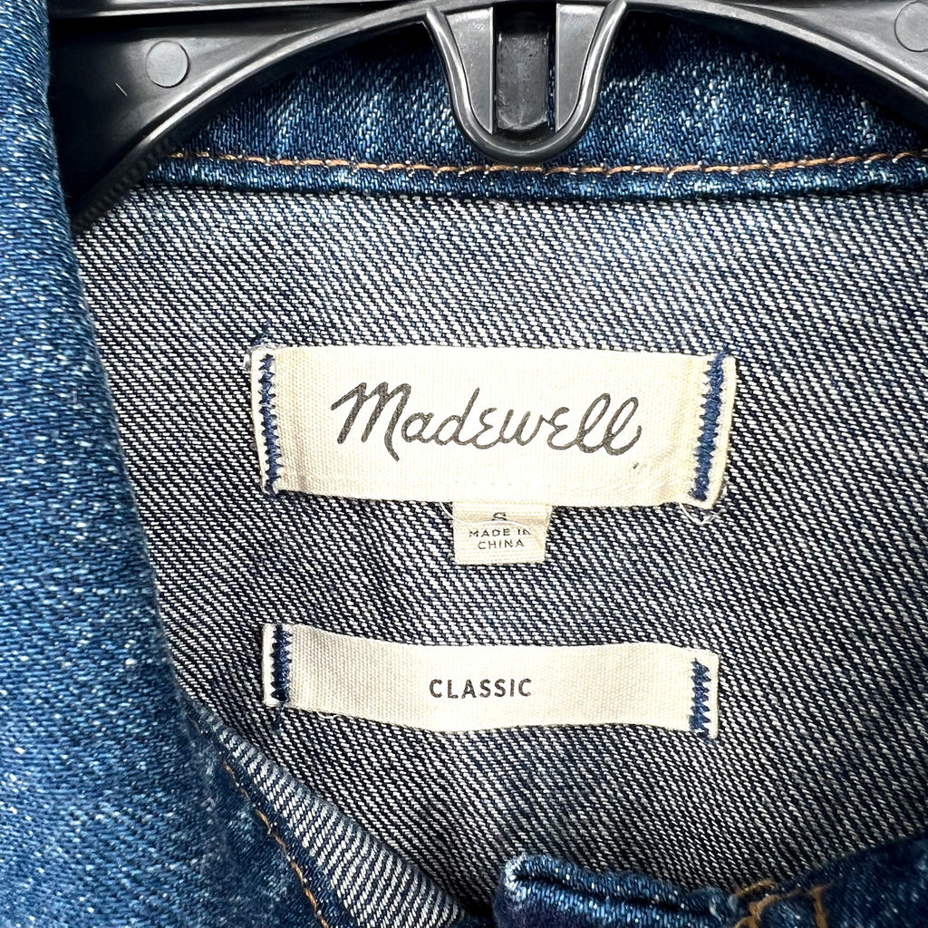 MADEWELL Womens The Classic Jean Jacket Small Blue Briarwood Wash H8341 NWT