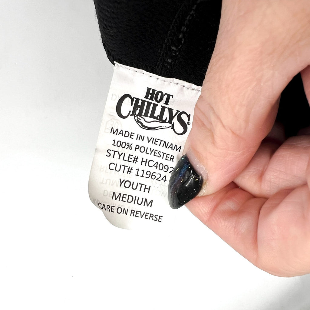 HOT CHILLYS Youth Boy's Peach Skins Base Layer Bottom Medium Black NWT