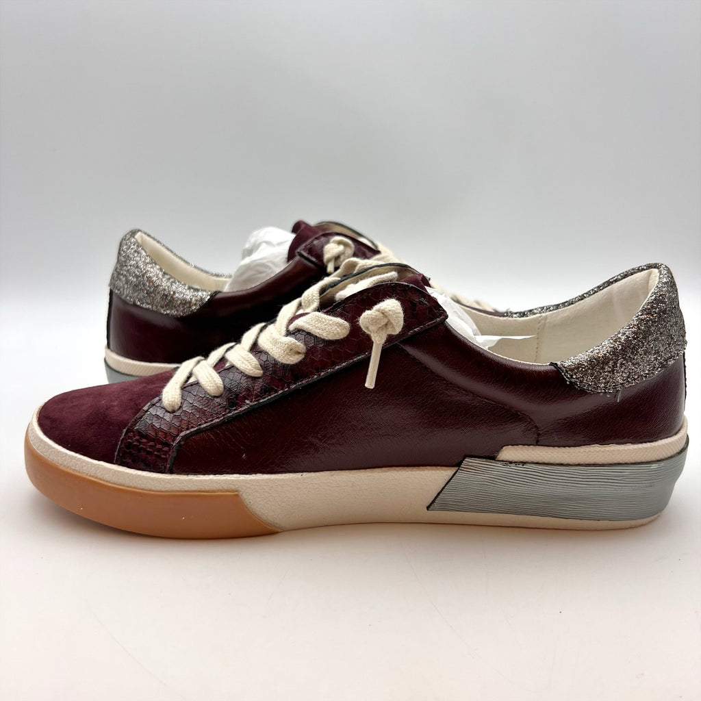 Dolce Vita Womens Notice Stitch Casual Sneakers Size 7.5 Red Leather NIB