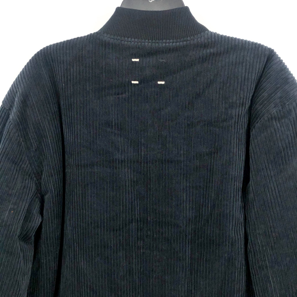 LABEL Unisex Go-To Corduroy Bomber Jacket Small Black Full Zip Long Sleeve NWT