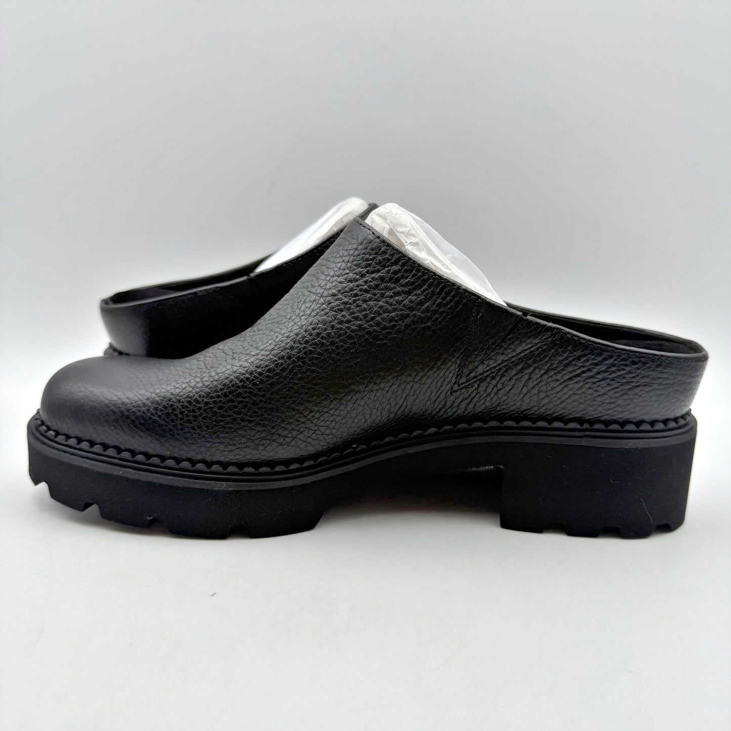 Vionic Womens Fairfax Clogs US 6.5 M EU 36.5 Black Vegan Leather Slip On NIB