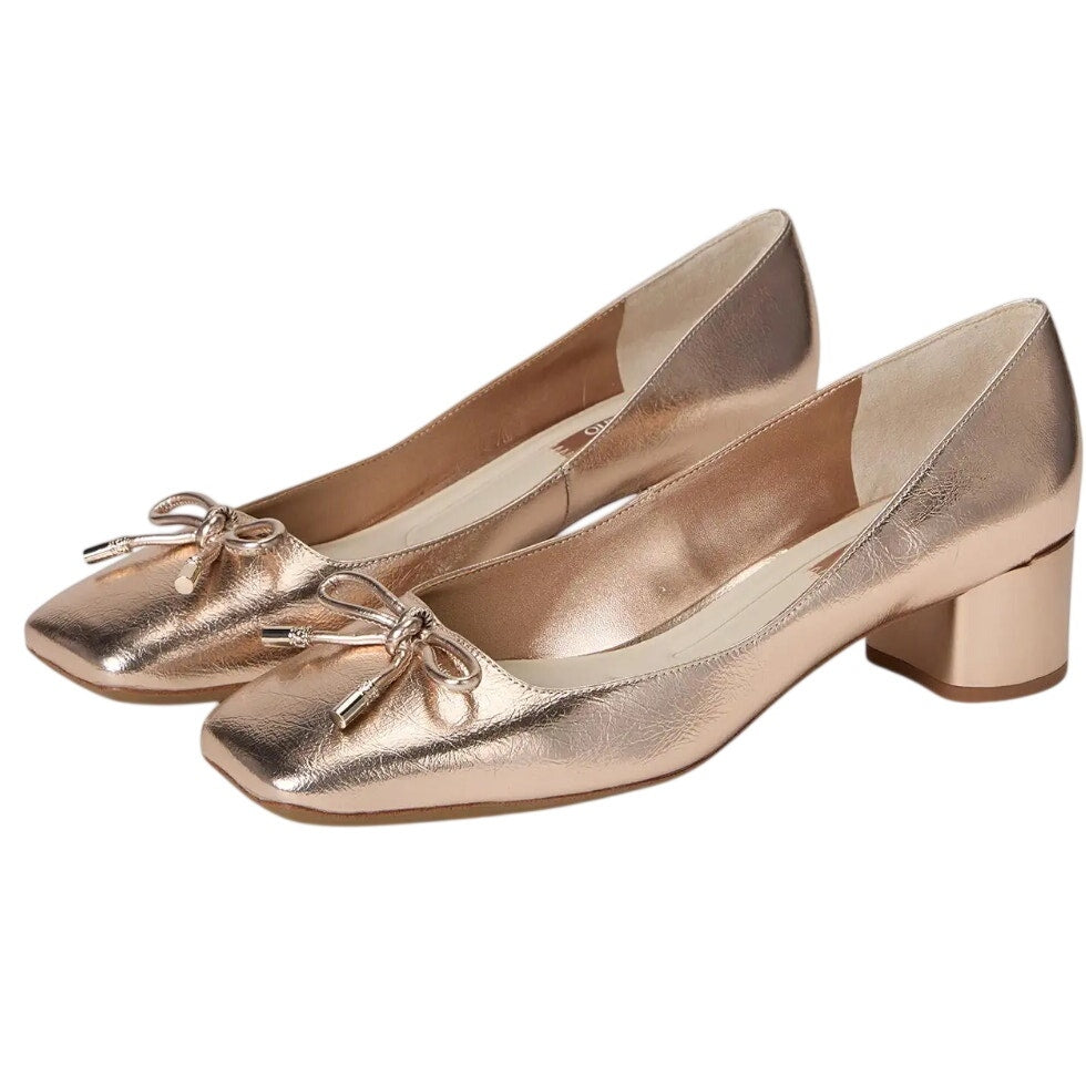 Franco Sarto Womens Natalia Pumps US 6.5 M EU 36.5 Rose Gold Leather NIB