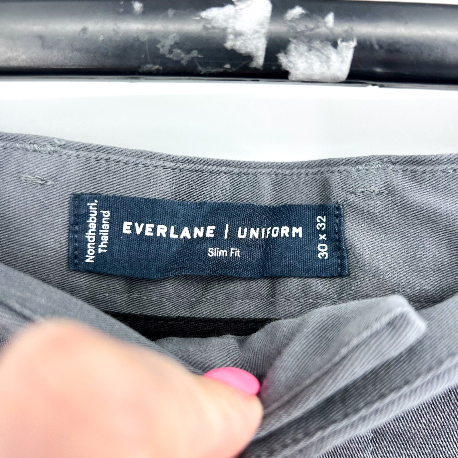 EVERLANE Men's The Performance Chino 30x32 Slate Blue Uniform Slim Fit Pants NWT