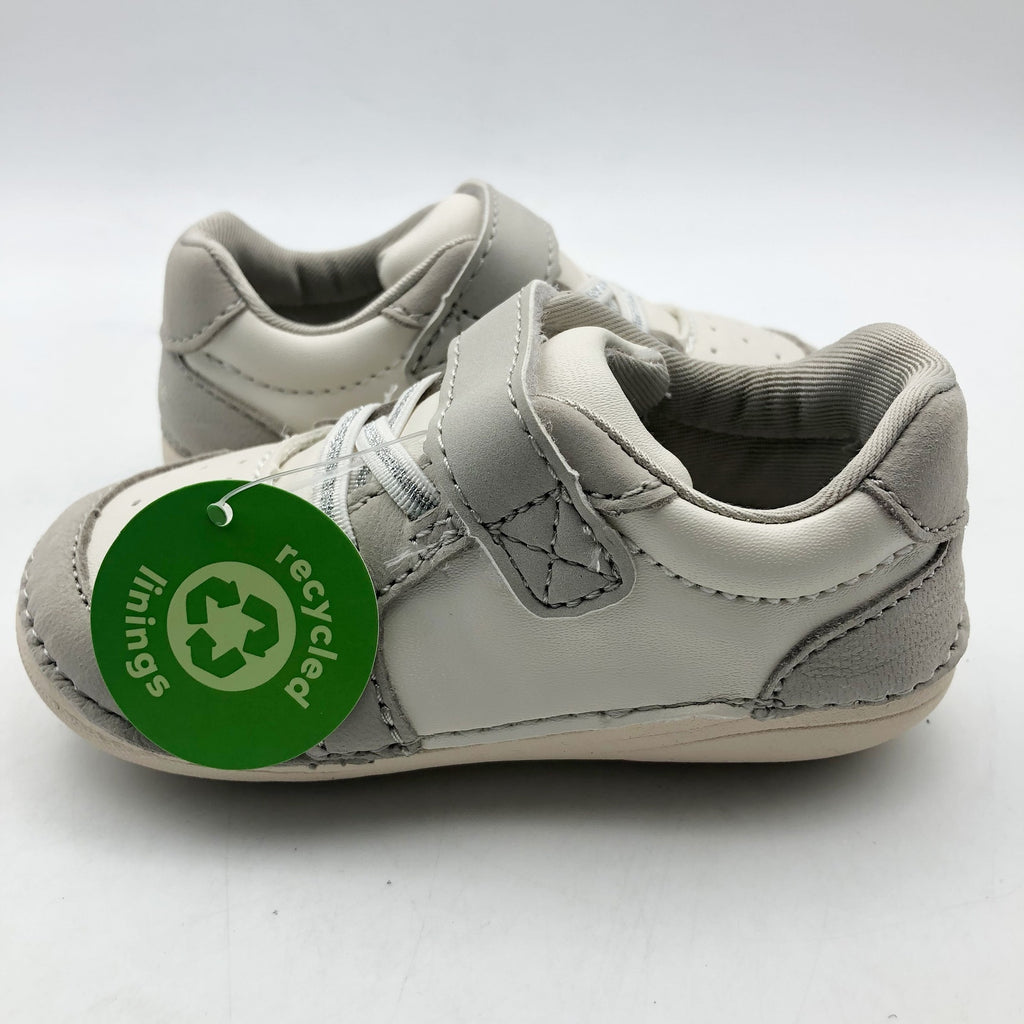 Stride Rite Infant Toddler SM Waverly Ecru Sneaker 3 WIDE Shoes Off White NIB