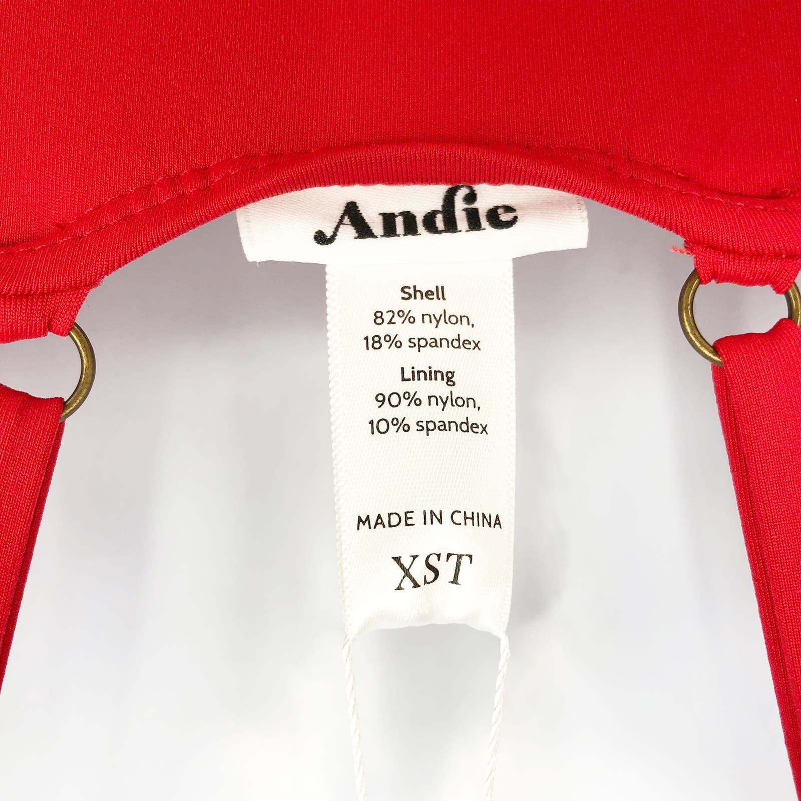 ANDIE SWIM Sardinia Long Torso One Piece XS Tall Cherry Red Plunge V-Neck