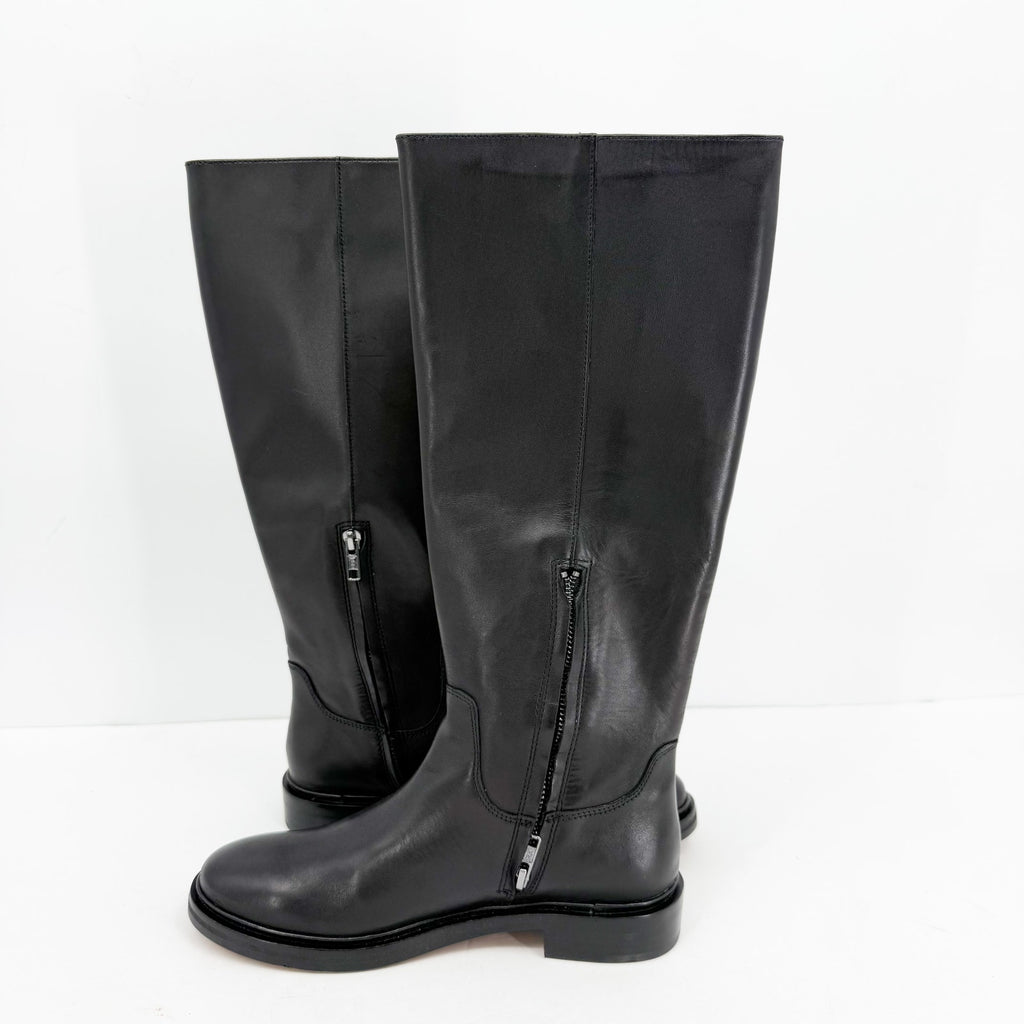 Madewell Womens The Drumgold Mid Calf Boot US 9 M Black Leather NIB