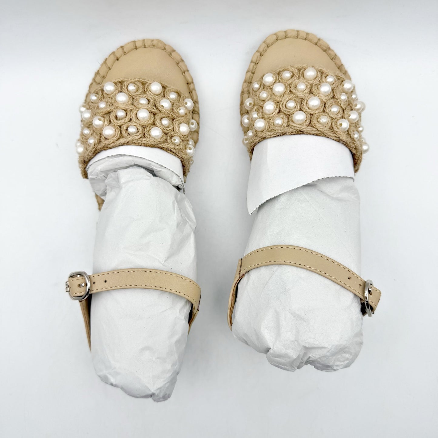Sam Edelman Kids Holly Sandals US 1 M EU 32 Natural Beige Linen NIB
