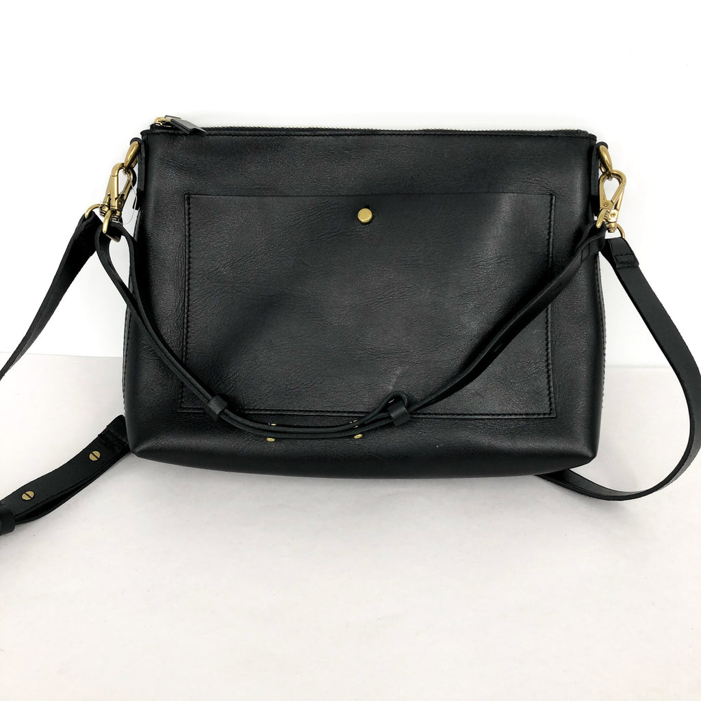 MADEWELL The Transport Shoulder Crossbody Bag Medium Black Leather NC275 NWT
