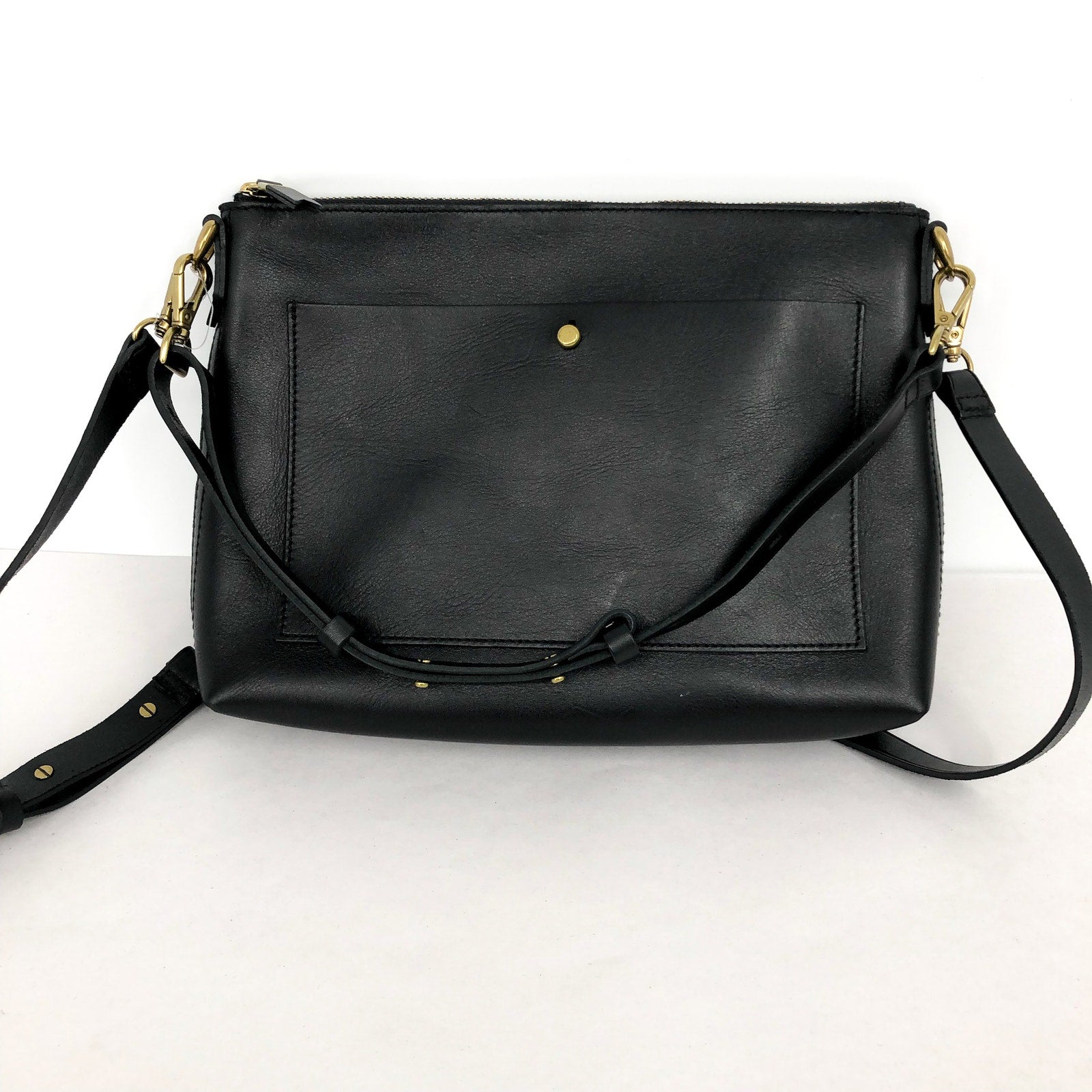 MADEWELL The Transport Shoulder Crossbody Bag Medium Black Leather NC275 NWT