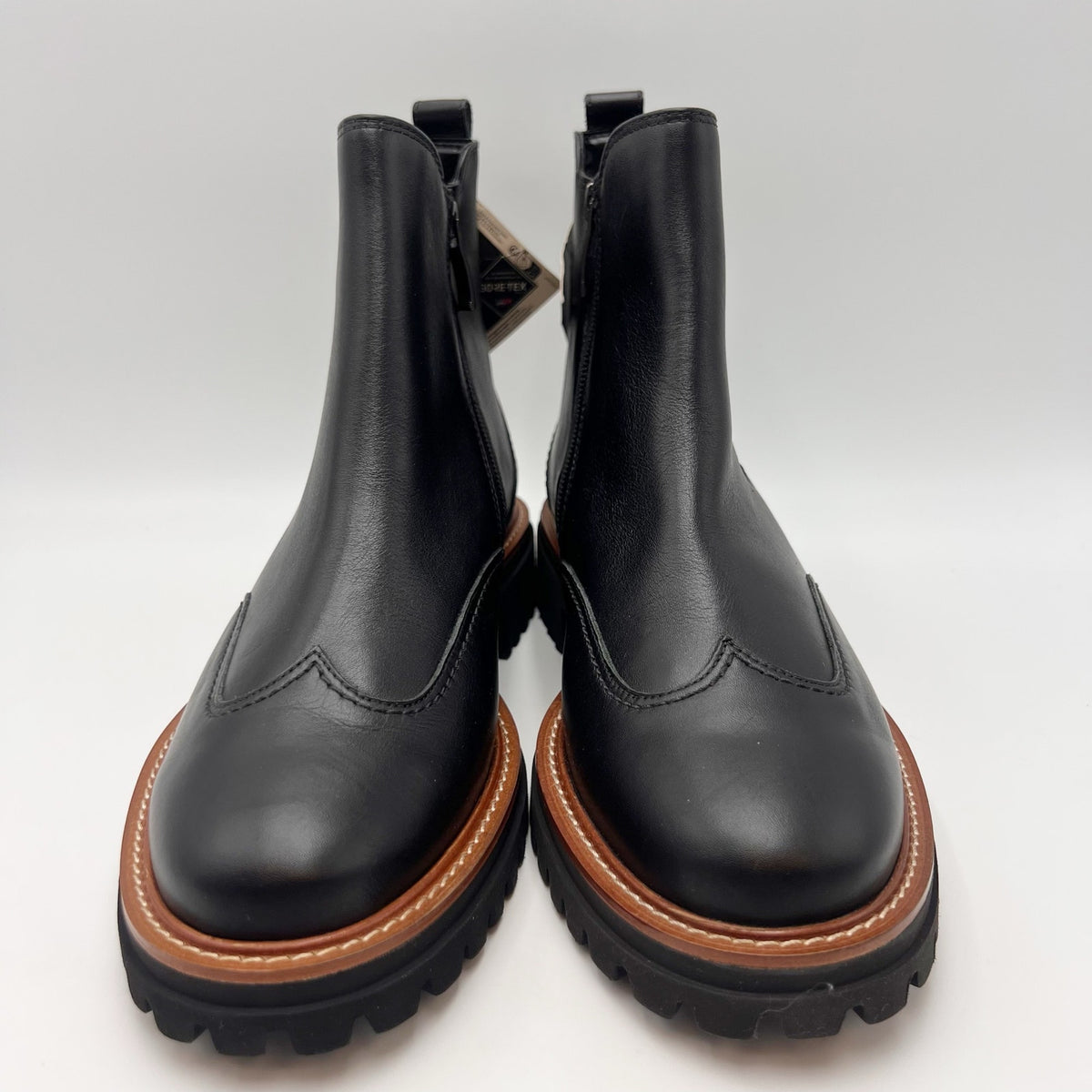Paul Green Womens Watson Chelsea Ankle Boot US 8.5 Black Leather Waterproof NWT