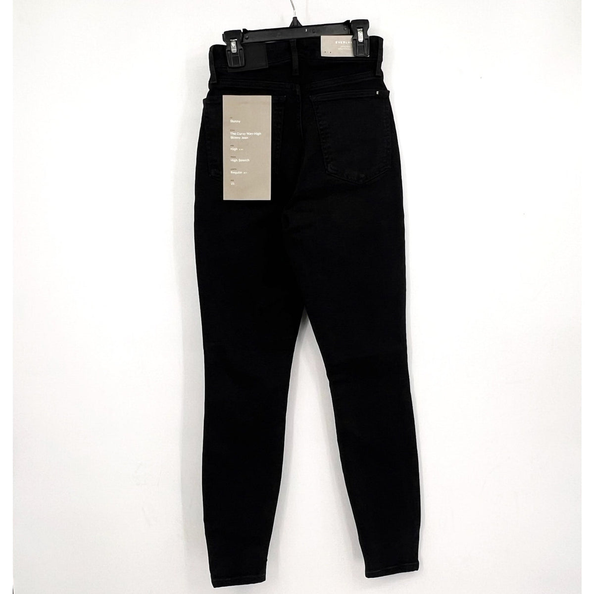 EVERLANE Women's The Way-High Curvy Skinny Jeans 25x28 US 0 Ash Black NWT