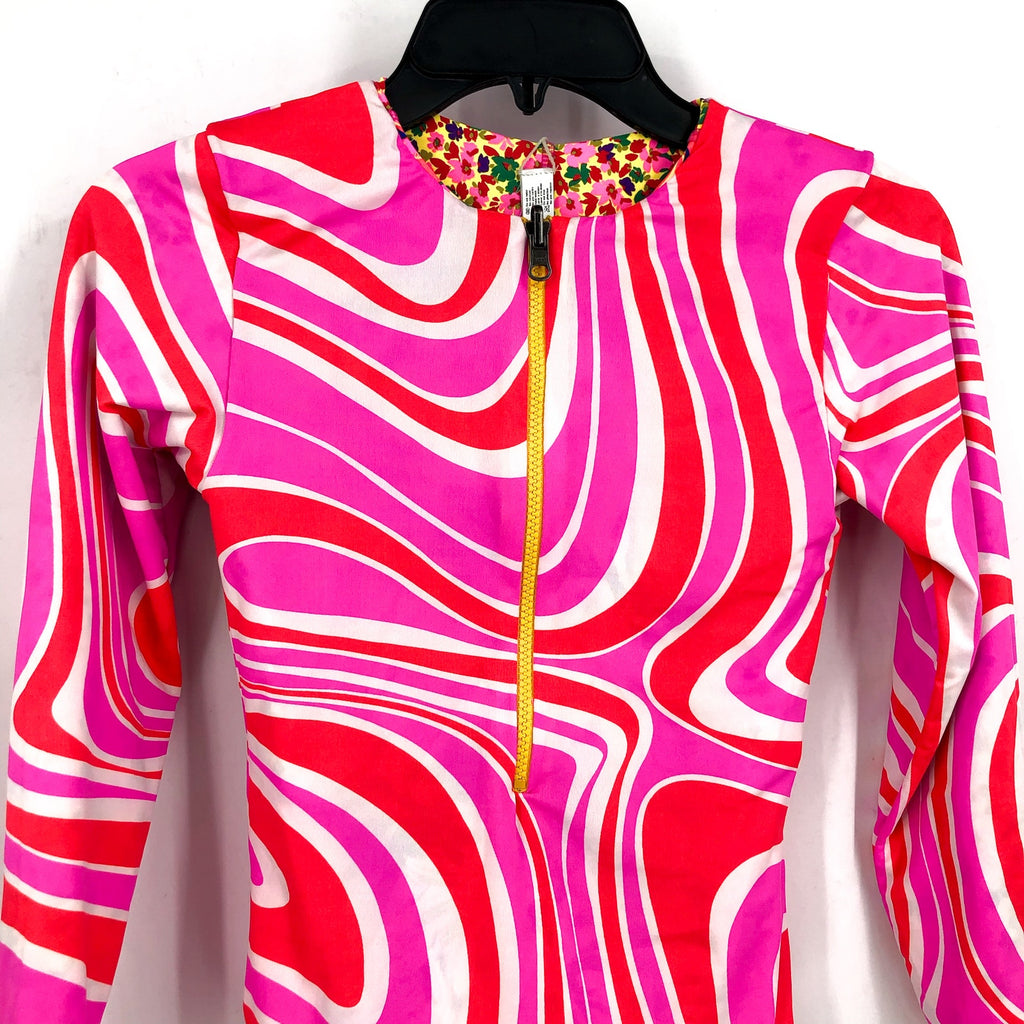 MAAJI Girls Miku Reversible Long Sleeve One Piece Size 12 Pink Amazonas NWT