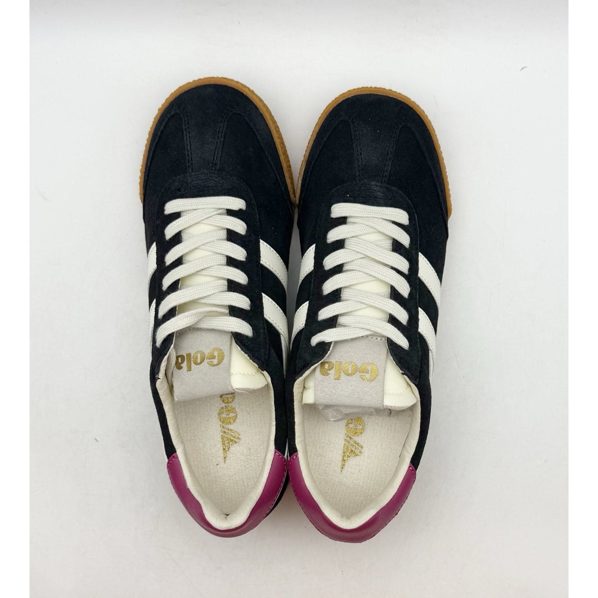 Gola Womens Elan Casual Sneakers Size 6.5 EU 37.5 Black White Fuchsia NIB