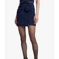 BARDOT Women's Layton Pin Stripe Mini Skirt Large US 8 Navy Blue NWT