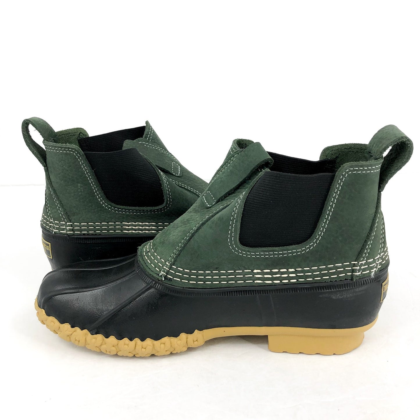 L.L. BEAN Womens Bean 6.5" Chelsea Boots US 9 M Sage Gum Leather NWOB