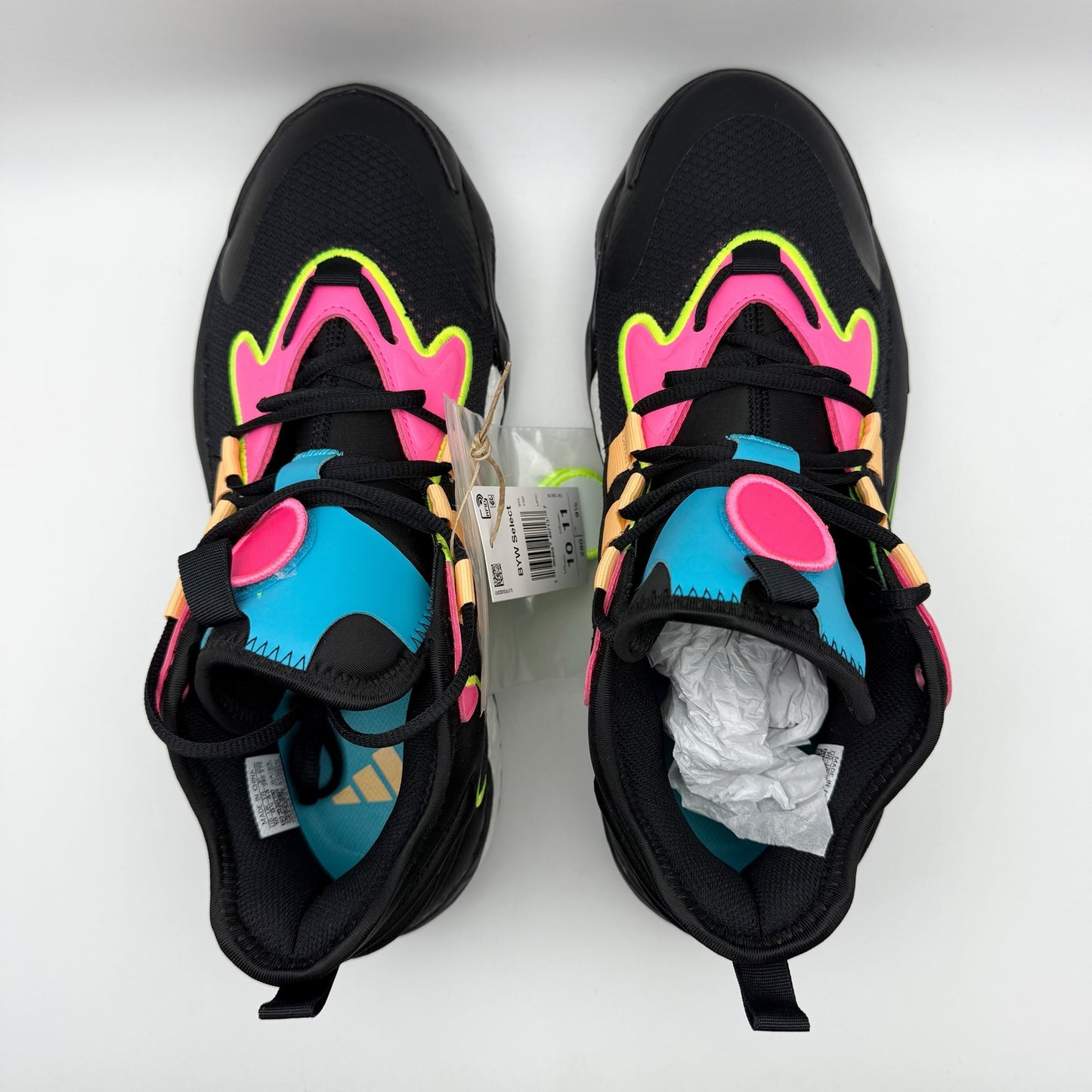 Adidas BYW Select Basketball Shoes Mens 10 Womens 11 Black Orange Athletic NIB