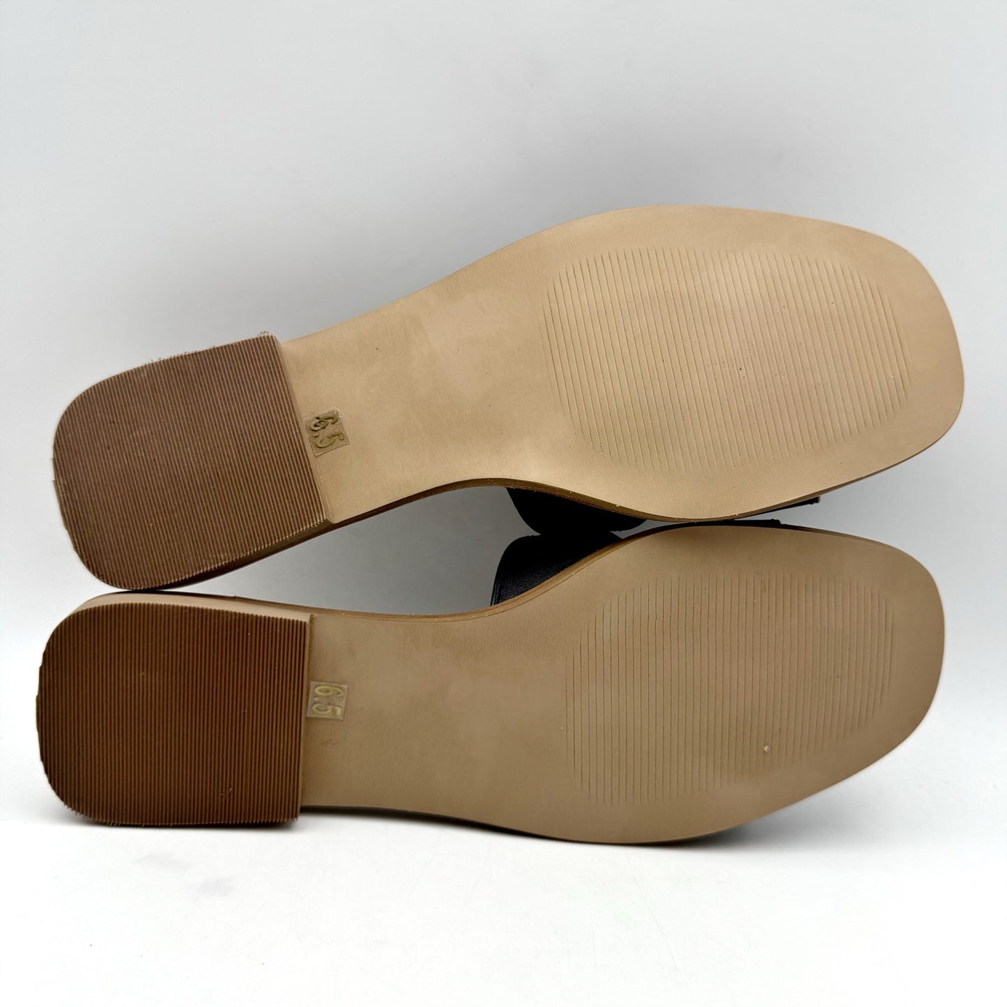 Steve Madden Womens Hadyn Slide Sandals US 6.5 M Black Leather NIB