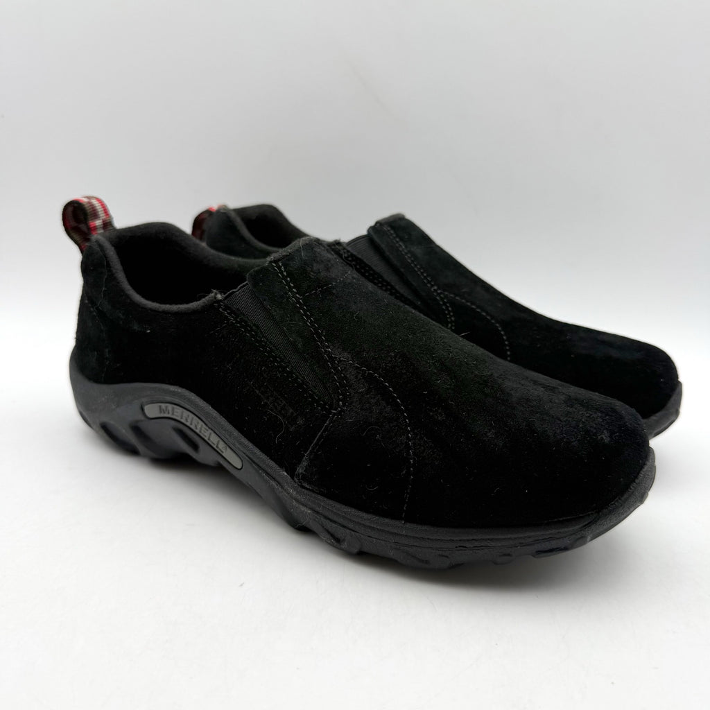Merrell Kids Jungle Moc Sneaker US 4 EU 35 Black Suede Slip On Shoe NIB