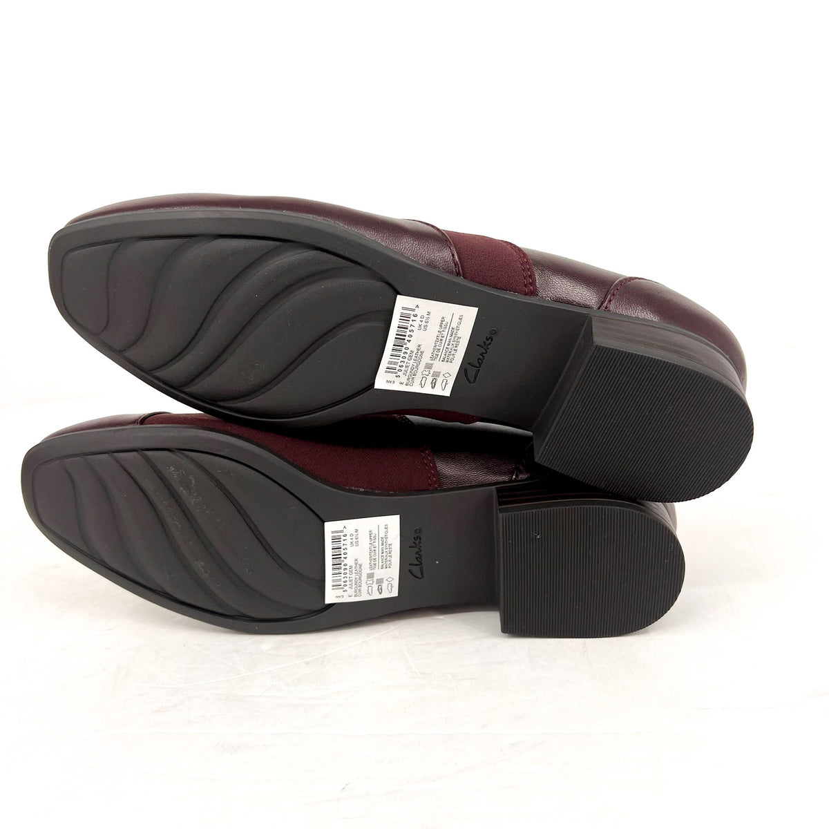 CLARKS Womens Juliet Gem Slip On Flats Loafers Size 6.5 Red Burgundy Leather NIB