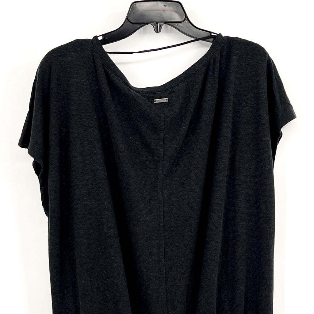 PRANA Women's Cozy Up Skyland Dress Large Black Stretch Boatneck NWT