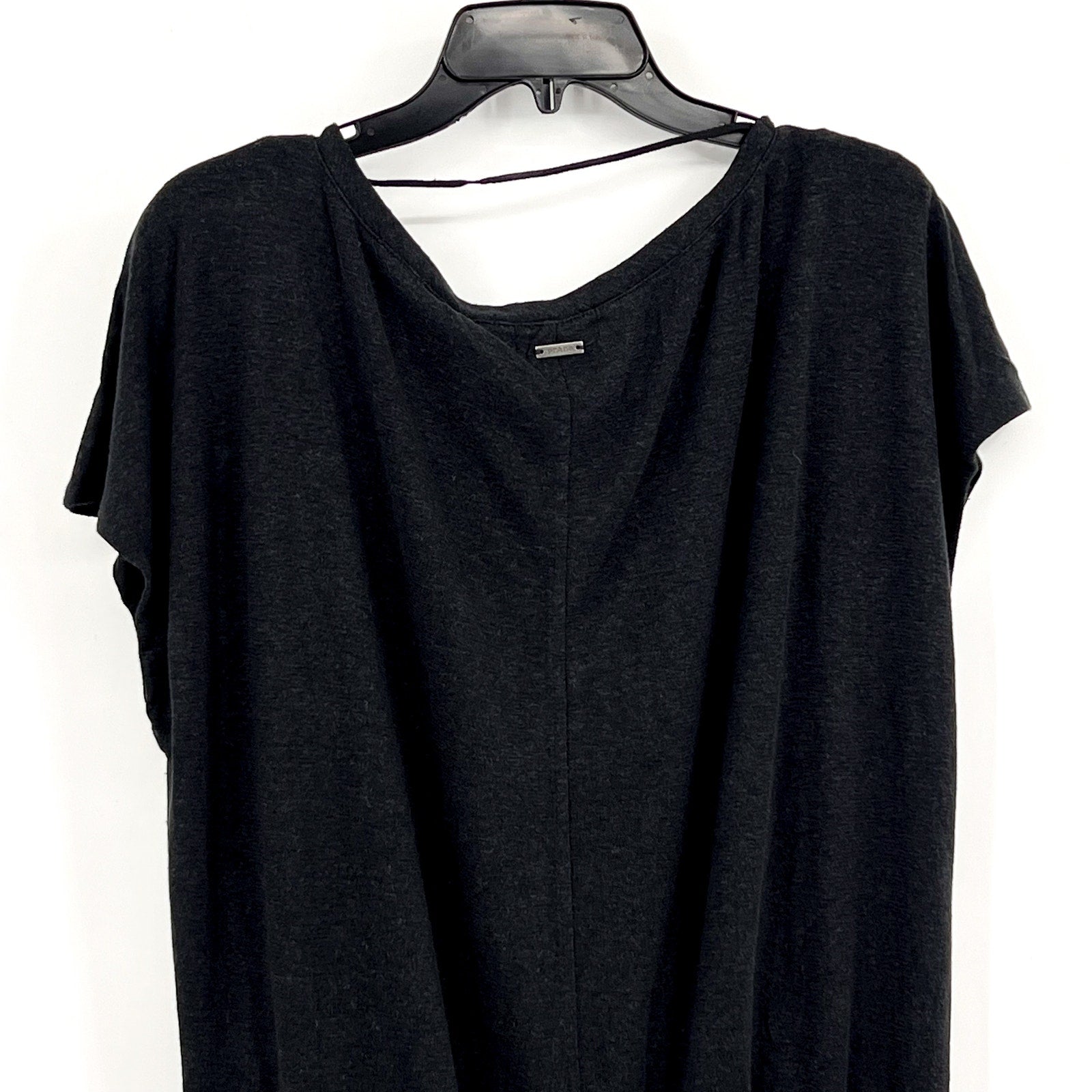PRANA Women's Cozy Up Skyland Dress Large Black Stretch Boatneck NWT