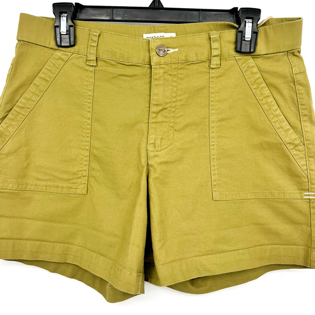 TOAD & CO. Women's Earthworks Camp Shorts Size 10 Moss Green Mid Rise NWT