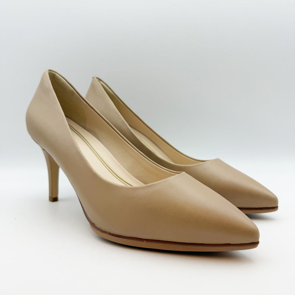 Cole Haan Womens Grand Ambition Pumps US 9.5 B Tan Amphora Leather Heels NWOB