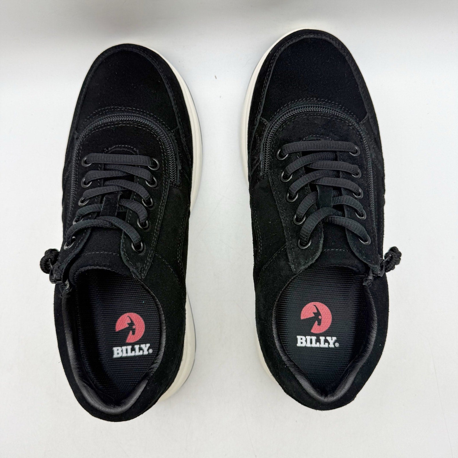 BILLY Footwear Mens Comfort Jogger Sneakers US 7.5 Wide EU 40.5 Black Suede NWOB