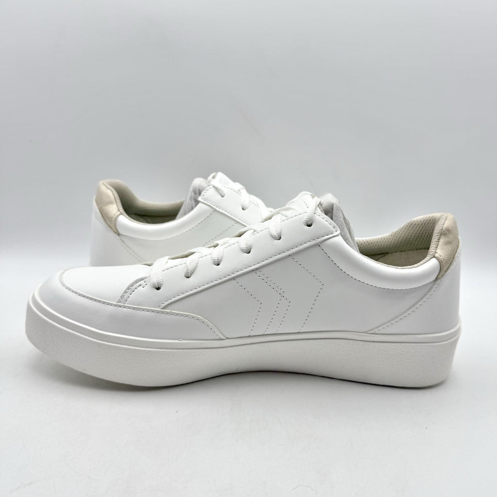 Dr. Scholls Womens Madison Low Top Sneakers US 10 Wide White Vegan Leather NIB