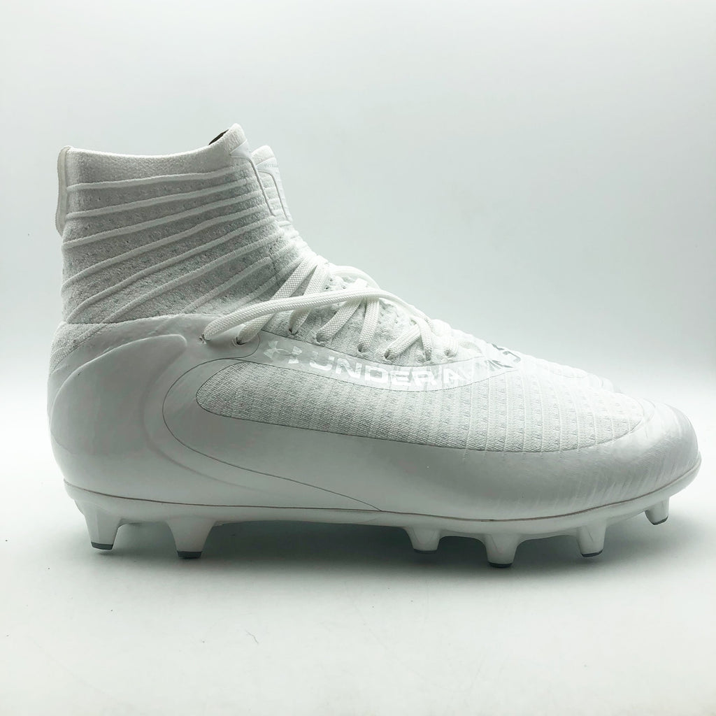 Under Armour Mens Highlight MC 2.0 High Top Football Cleats Size 9.5 White NWOB