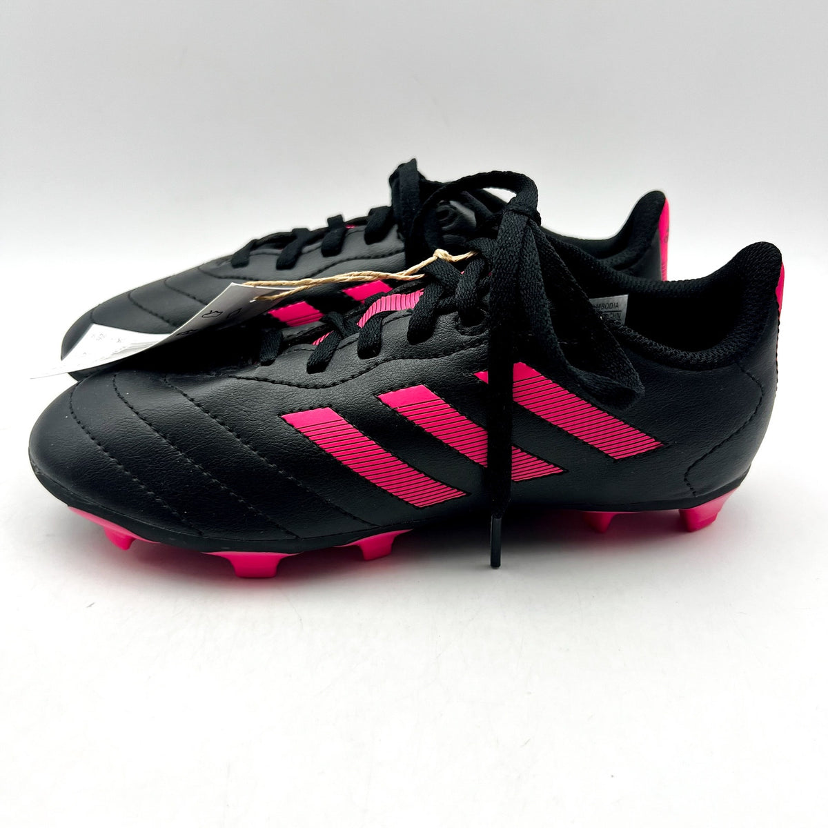 Adidas Youth Goletto VIII Soccer Cleats Size 2.5 Black Pink Firm Ground NWOB