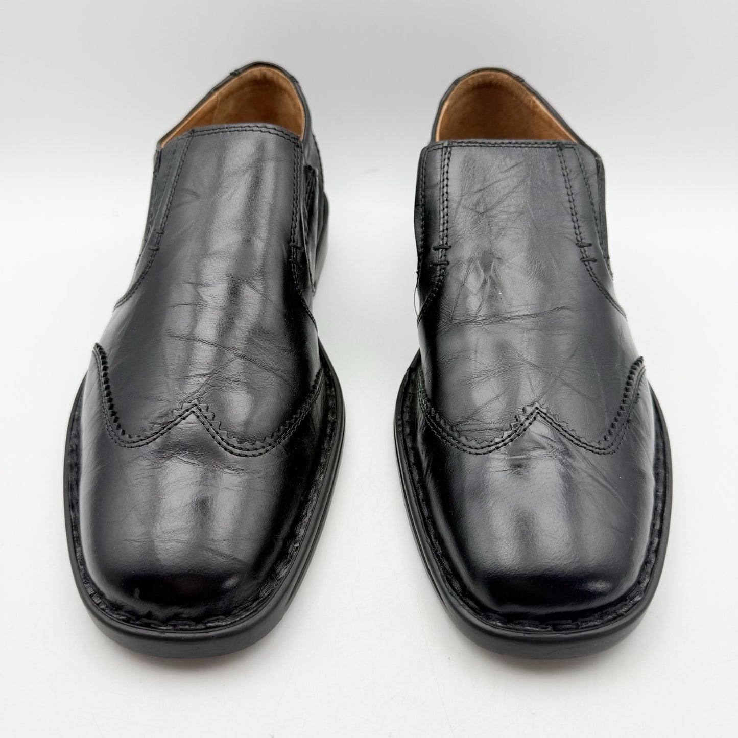 Josef Seibel Mens Douglas Loafers EU 43 US 9.5-10 Black Leather Slip on NWOB