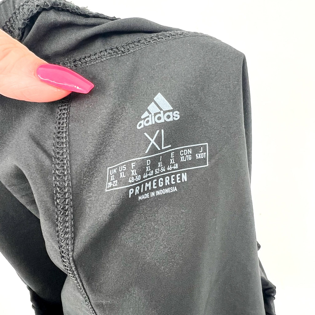 ADIDAS Women's Pacer 3 Stripes Woven Training Shorts XL Black White NWT