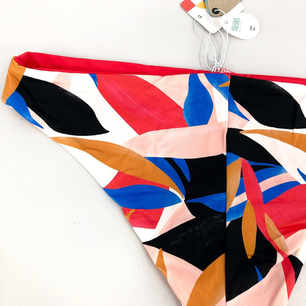 PRANA Womens Gemma Reversible Hipster Bikini Bottoms XS Tropics Print Floral NWT