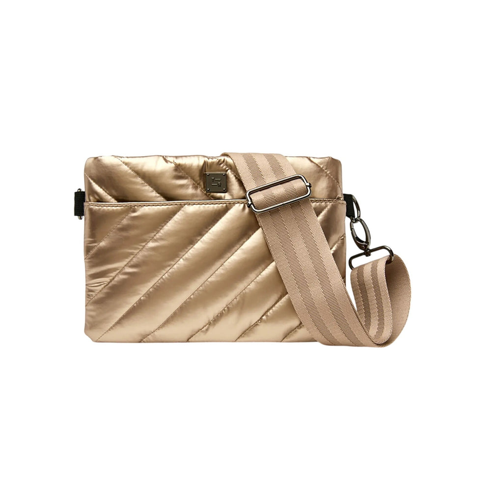 THINK ROYLN Diagonal Bum Bag 2.0 Pearl Cashmere Gold One Size Purse NWT