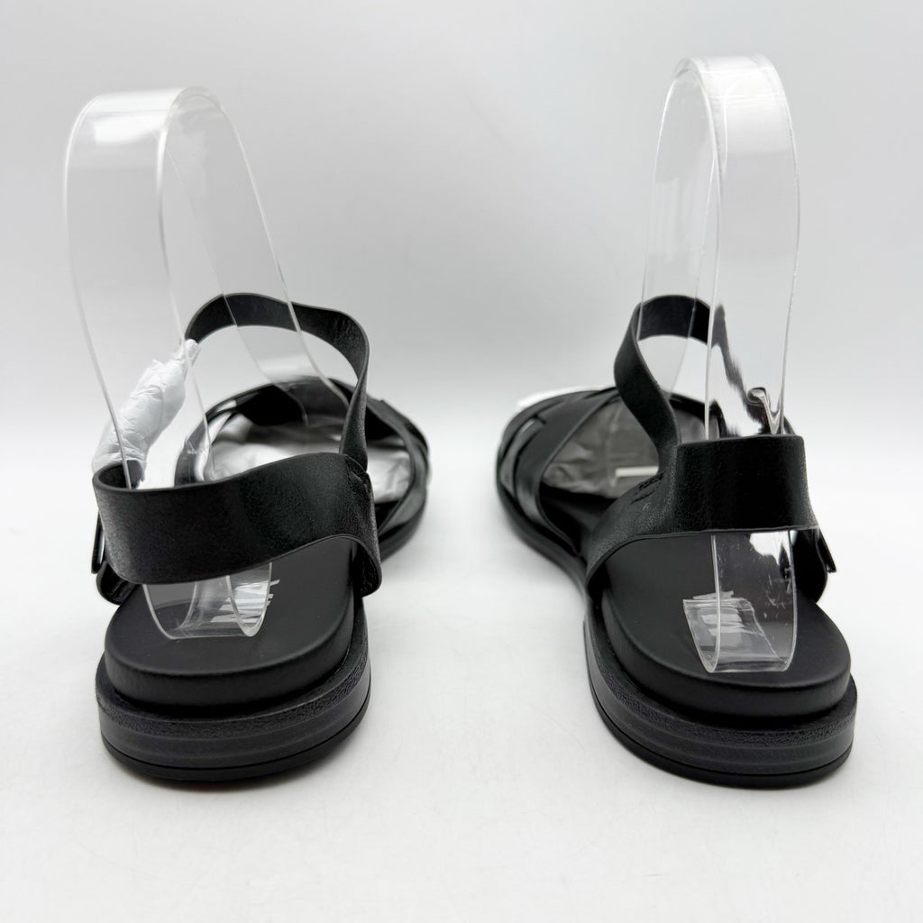 MIA Womens Flat Fisherman Sandals US 6.5 EU 36.5 Black Ankle Strap NWOB