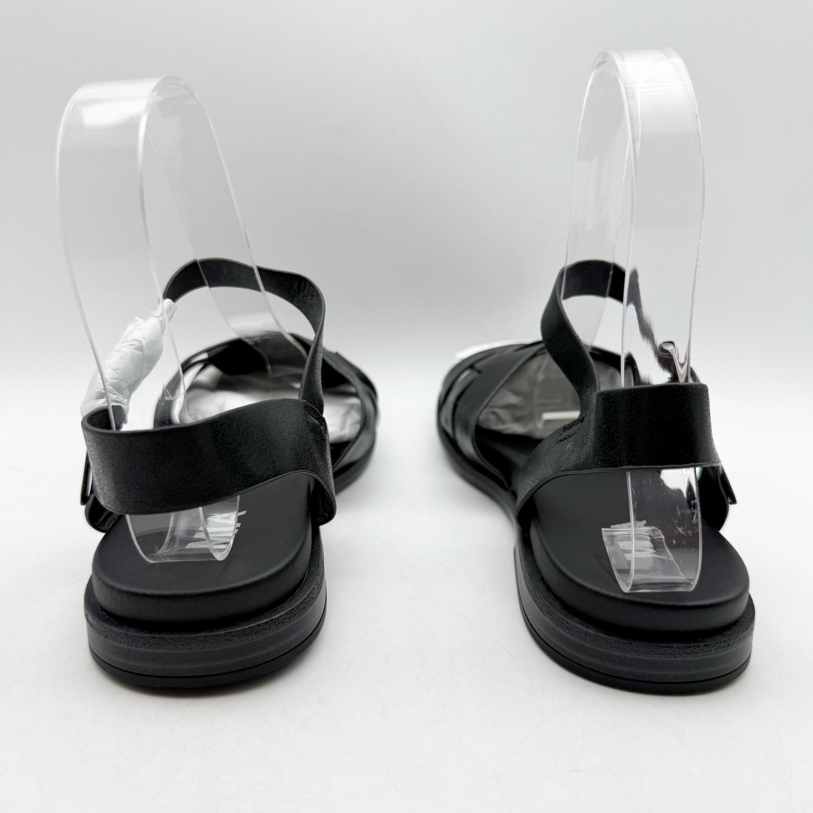 MIA Womens Flat Fisherman Sandals US 6.5 EU 36.5 Black Ankle Strap NWOB