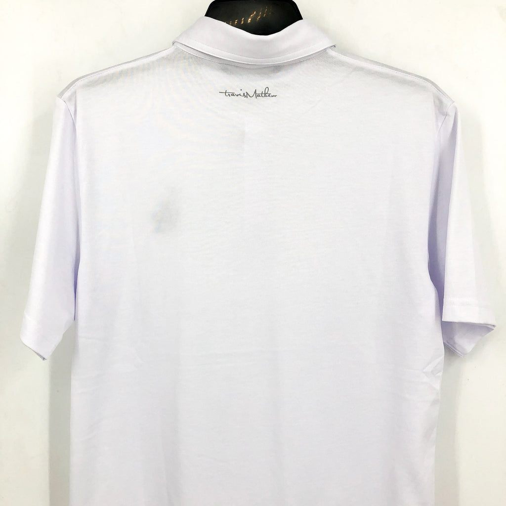 TRAVIS MATHEW Men's The Zinna Polo Shirt Small White Los Angeles Dodgers NWT