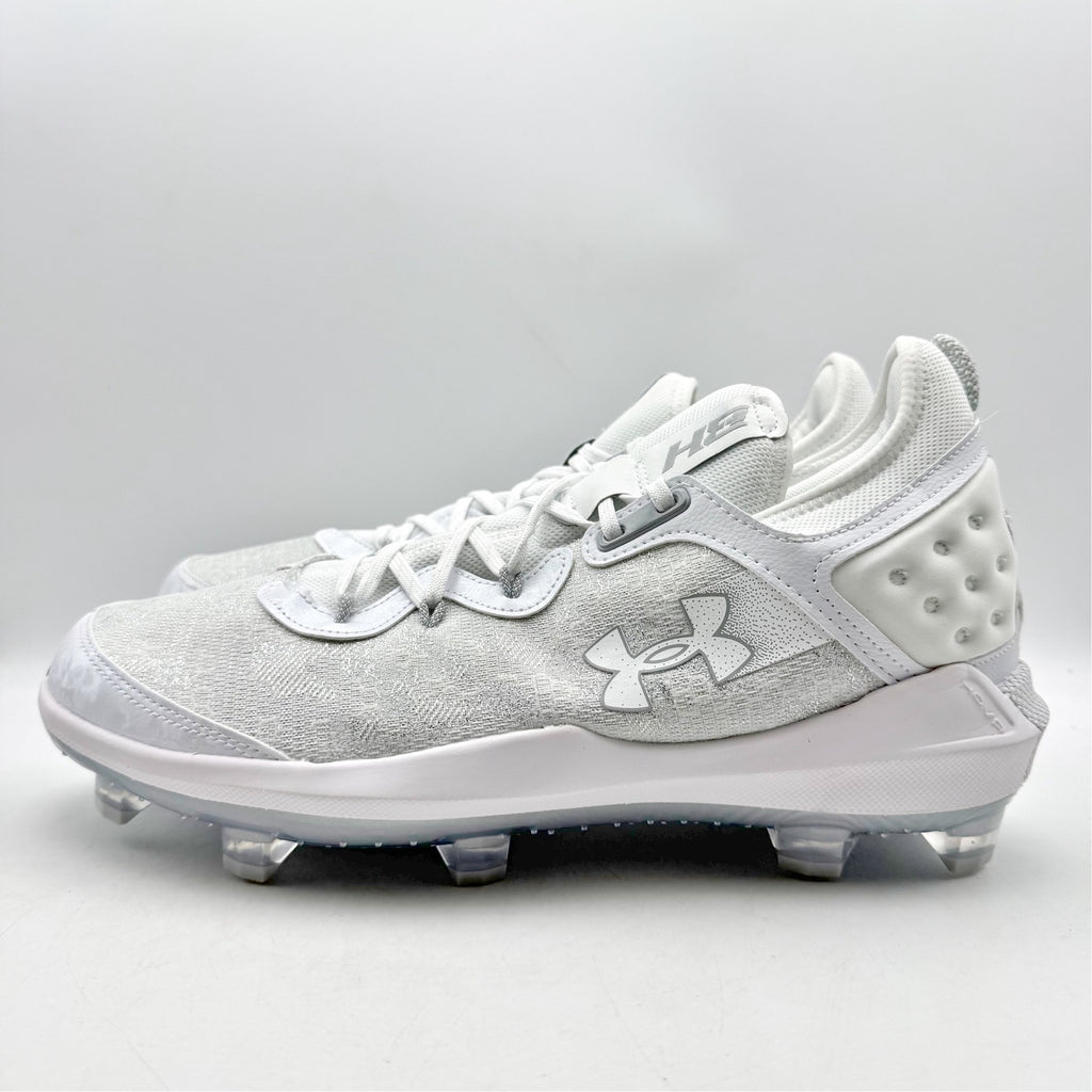 Under Armour Mens Harper 8 Elite Baseball Cleats Size 6.5 EU 39 White Grey NWOB