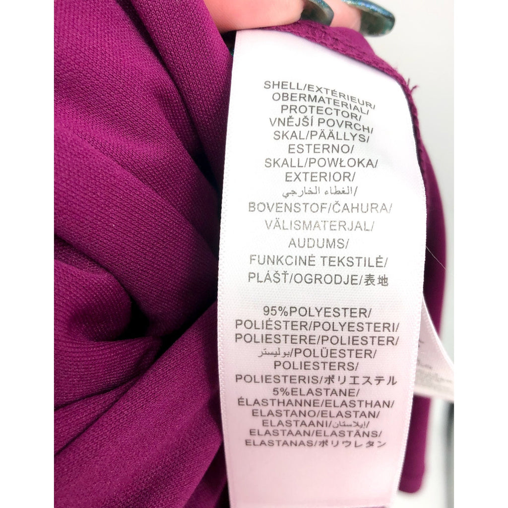 ADRIANNA PAPELL Women's Knit Crepe Sheath Dress Size 14 Pink Wildberry Tie NWT