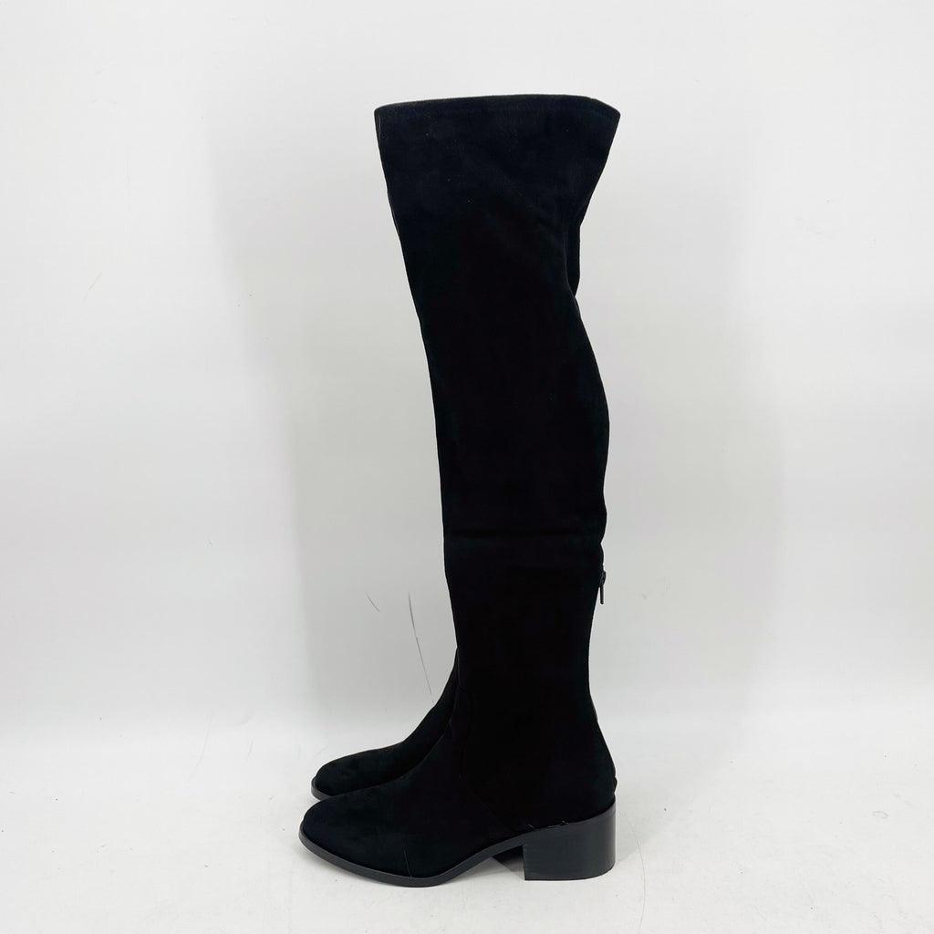 Steve Madden Women's Georgette Over the Knee Boots Size 8 Black Pull On NIB