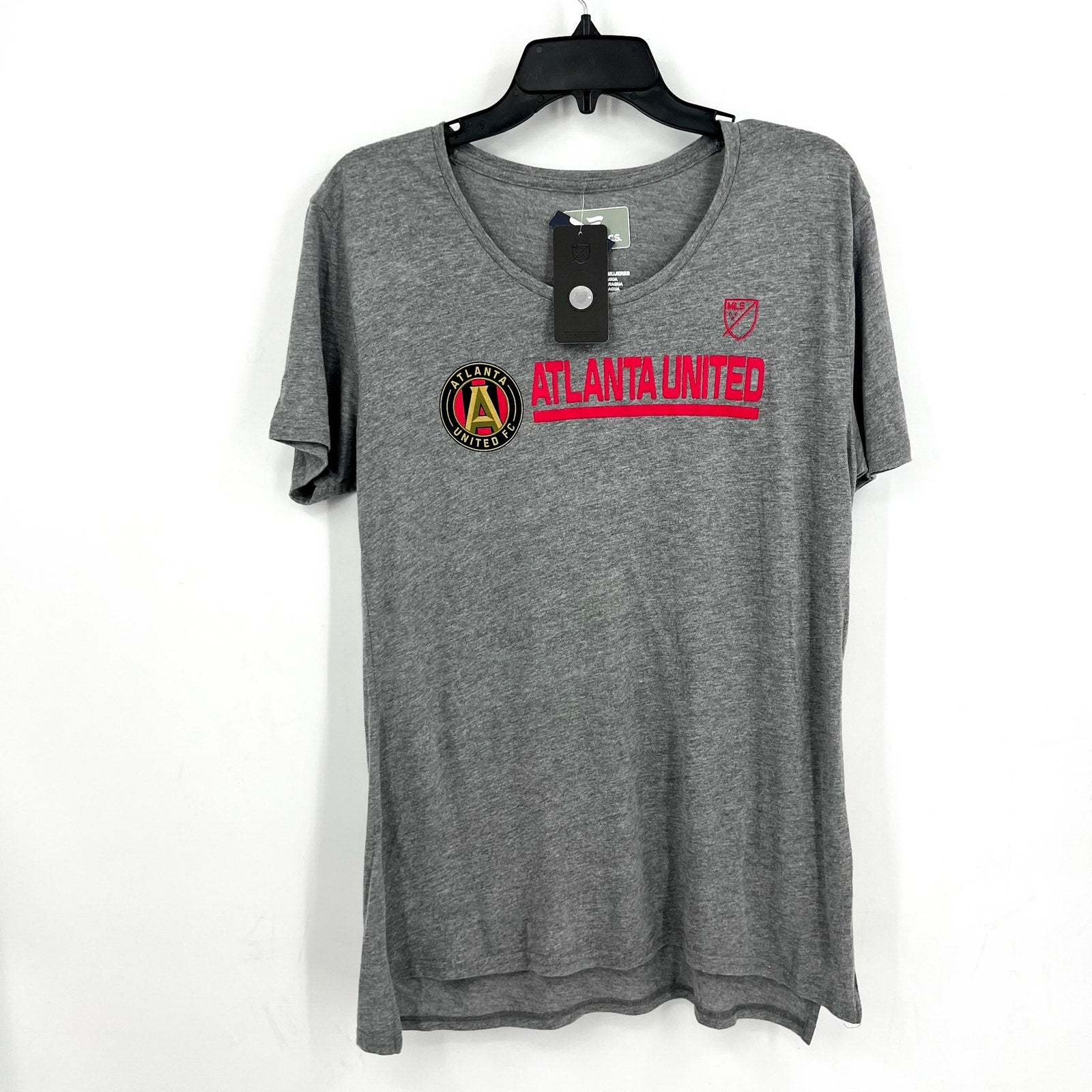 Fanatics Womens Atlanta United FC T-Shirt Medium Heather Gray Short Sleeve NWT